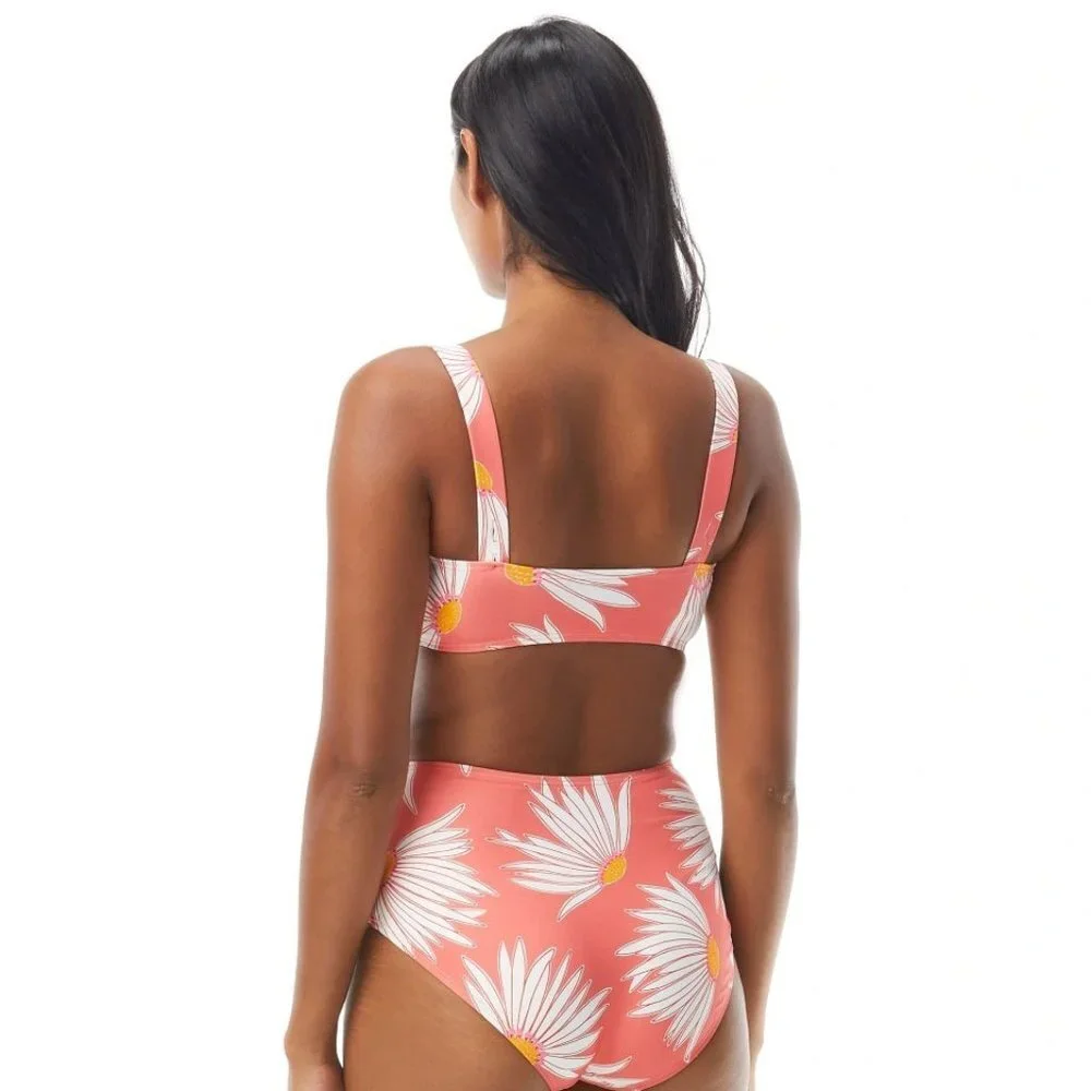 Kate Spade falling flower square neck bikini top